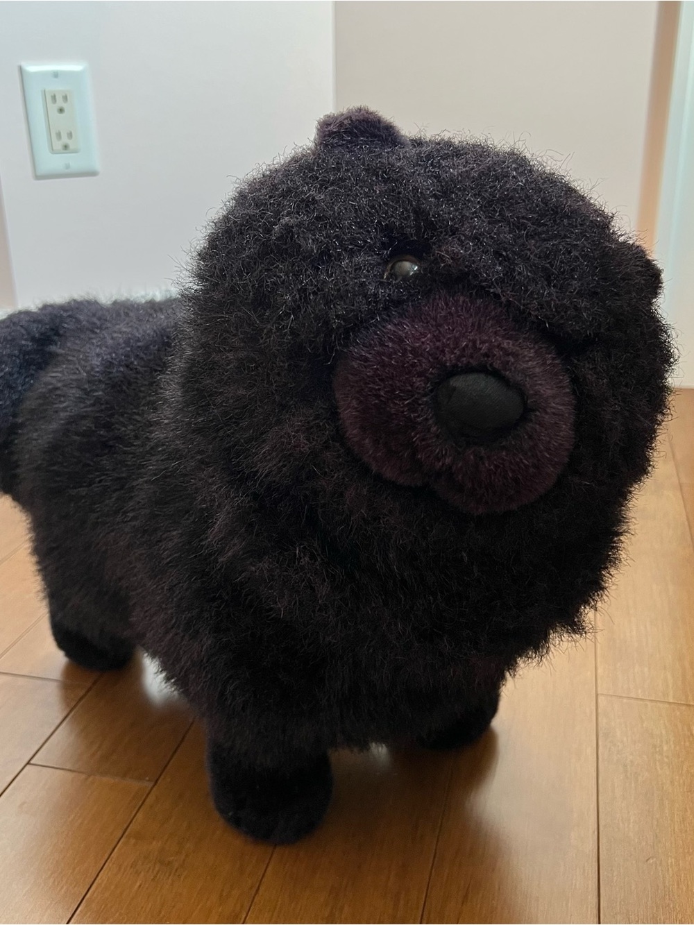 DAKIN CLASSIQUE 14 INCH CHOW CHOW PUPPY DOG BLACK PLUSH STUFFED ANIMAL